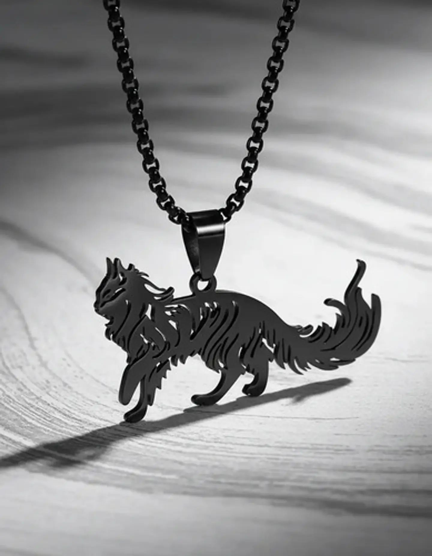 Collar En Acero Dorado Para Hombre Y Mujer Dije Gato Persa 24
