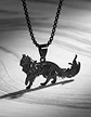 Collar En Acero Dorado Para Hombre Y Mujer Dije Gato Persa - Miniatura 24