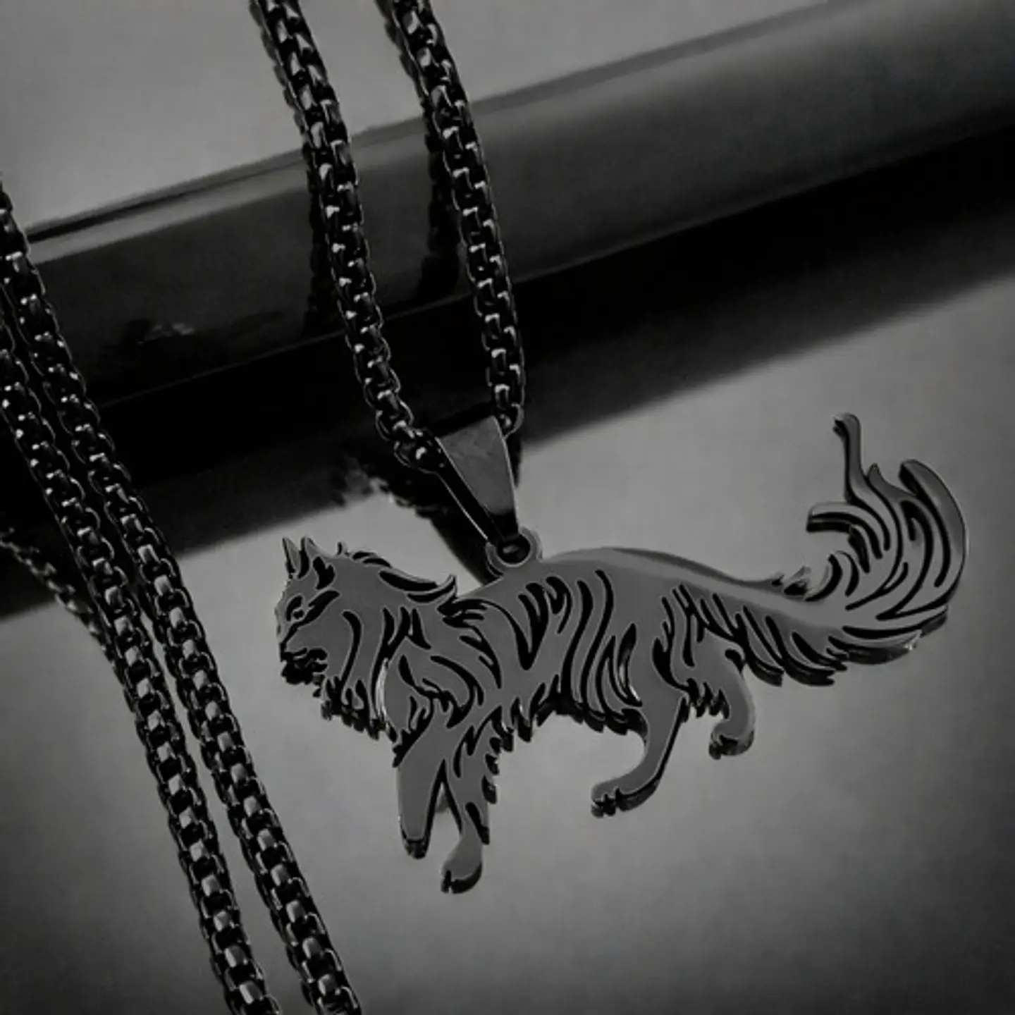 Collar En Acero Dorado Para Hombre Y Mujer Dije Gato Persa 25