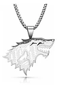 Collar De Acero Para Hombre Mujer Dije Game Of Thrones Lobo - Miniatura 7