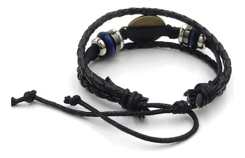 Pulsera Manilla Cuero Para Hombre Mujer Guns N Roses Rock 