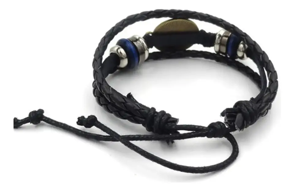 Pulsera Manilla Cuero Para Hombre Mujer Guns N Roses Rock  2