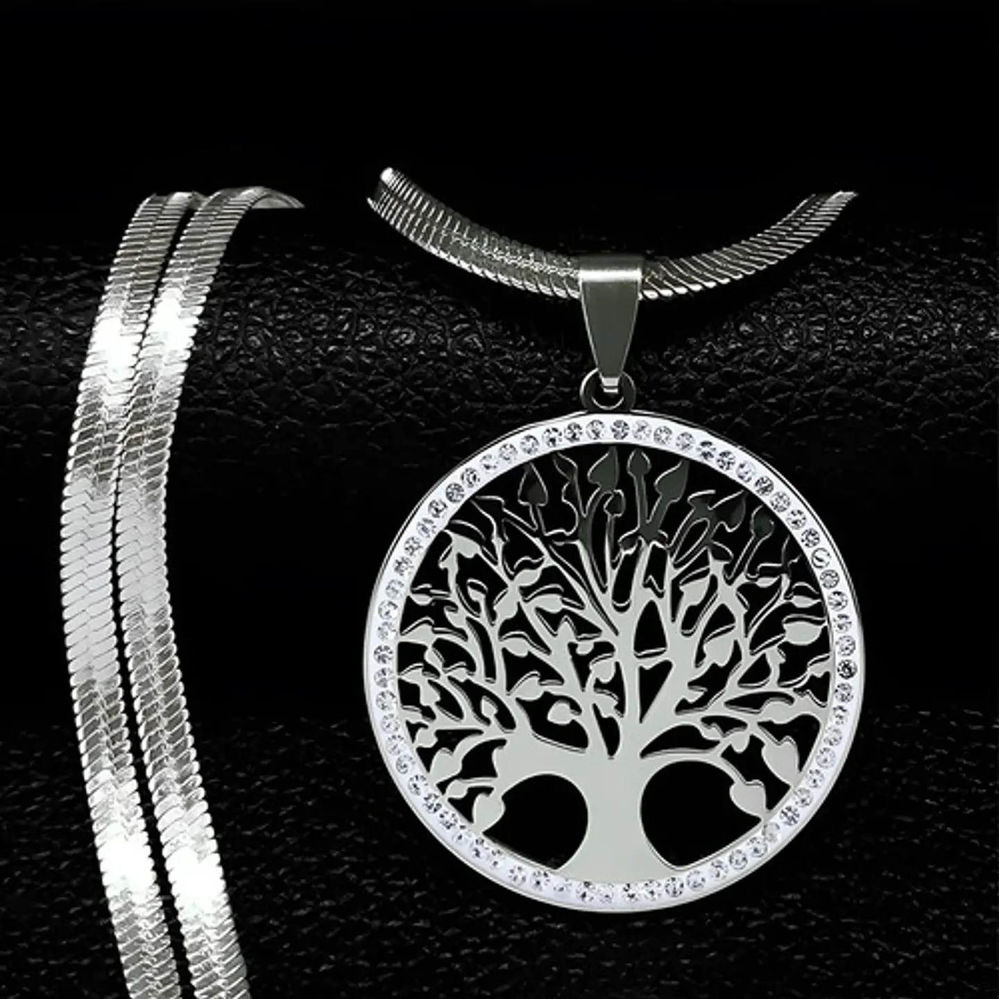 Collar Para Mujer Con Dije Arbol De La Vida Acero Color Oro 16