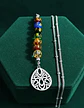 Collar Para Mujer Con Dije Flor De Loto 7 Chakras Yoga Acero - Miniatura 8