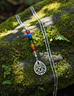 Collar Para Mujer Con Dije Flor De Loto 7 Chakras Yoga Acero - Miniatura 13