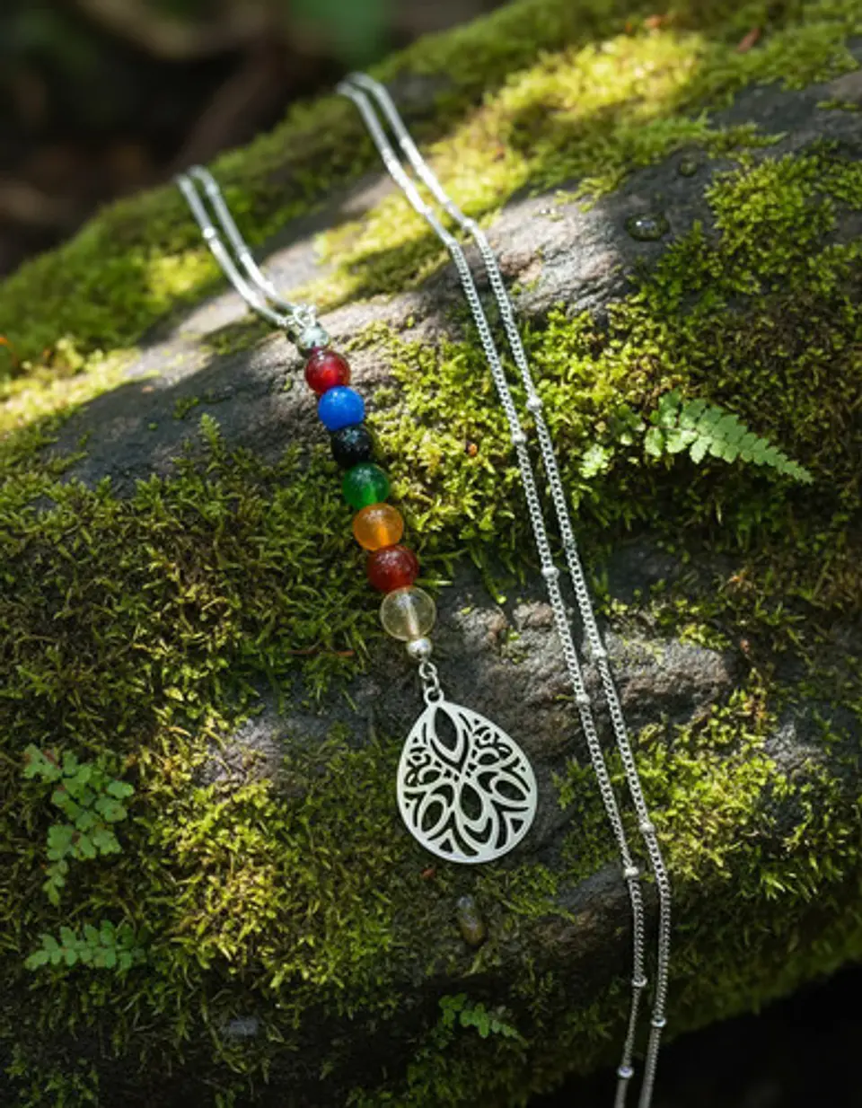 Collar Para Mujer Con Dije Flor De Loto 7 Chakras Yoga Acero 13