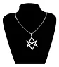 Collar Hombre Y Mujer Con Dije Hexagrama Unicursal De Acero  - Miniatura 2