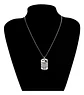 Collar Para Mujer Con Dije Placa Hijos A Madre Color Plata Plateado - Miniatura 2