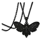 Colla Para Mujer Con Dije Polilla Mariposa Calavera Craneo - Miniatura 1