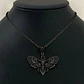 Colla Para Mujer Con Dije Polilla Mariposa Calavera Craneo - Miniatura 2