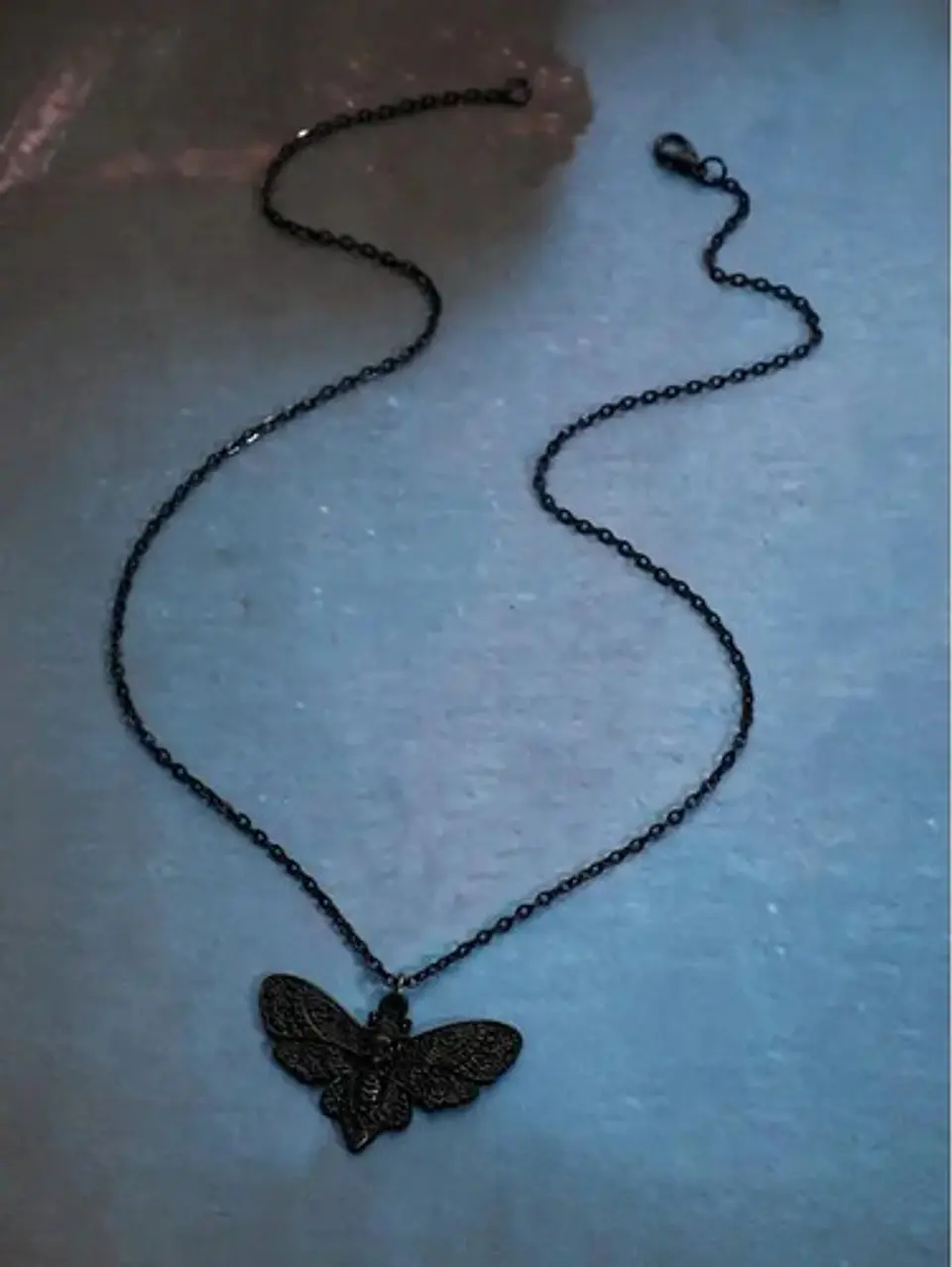Colla Para Mujer Con Dije Polilla Mariposa Calavera Craneo 4