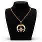 Collar Para Mujeres Dije Luna Invertida Nudo Bruja Dorado - Miniatura 2