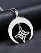 Collar Para Mujeres Dije Luna Invertida Nudo Bruja Dorado - Miniatura 13