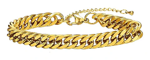Pulsera Esclava 6mm Para Hombre Y Mujer De Acero Color Oro