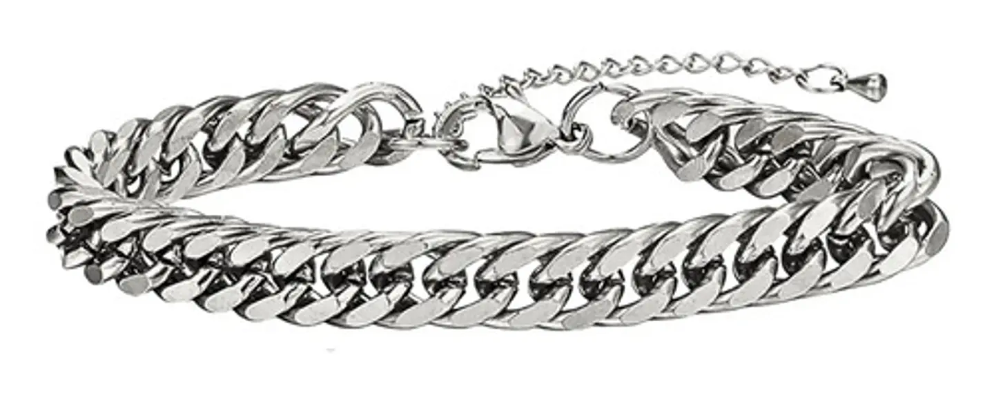 Pulsera Esclava 6mm Para Hombre Y Mujer De Acero Color Oro 9