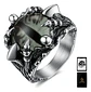 Anillo Ojo De Dragón Craneo Calavera Acero Inoxidable Hombre - Miniatura 1