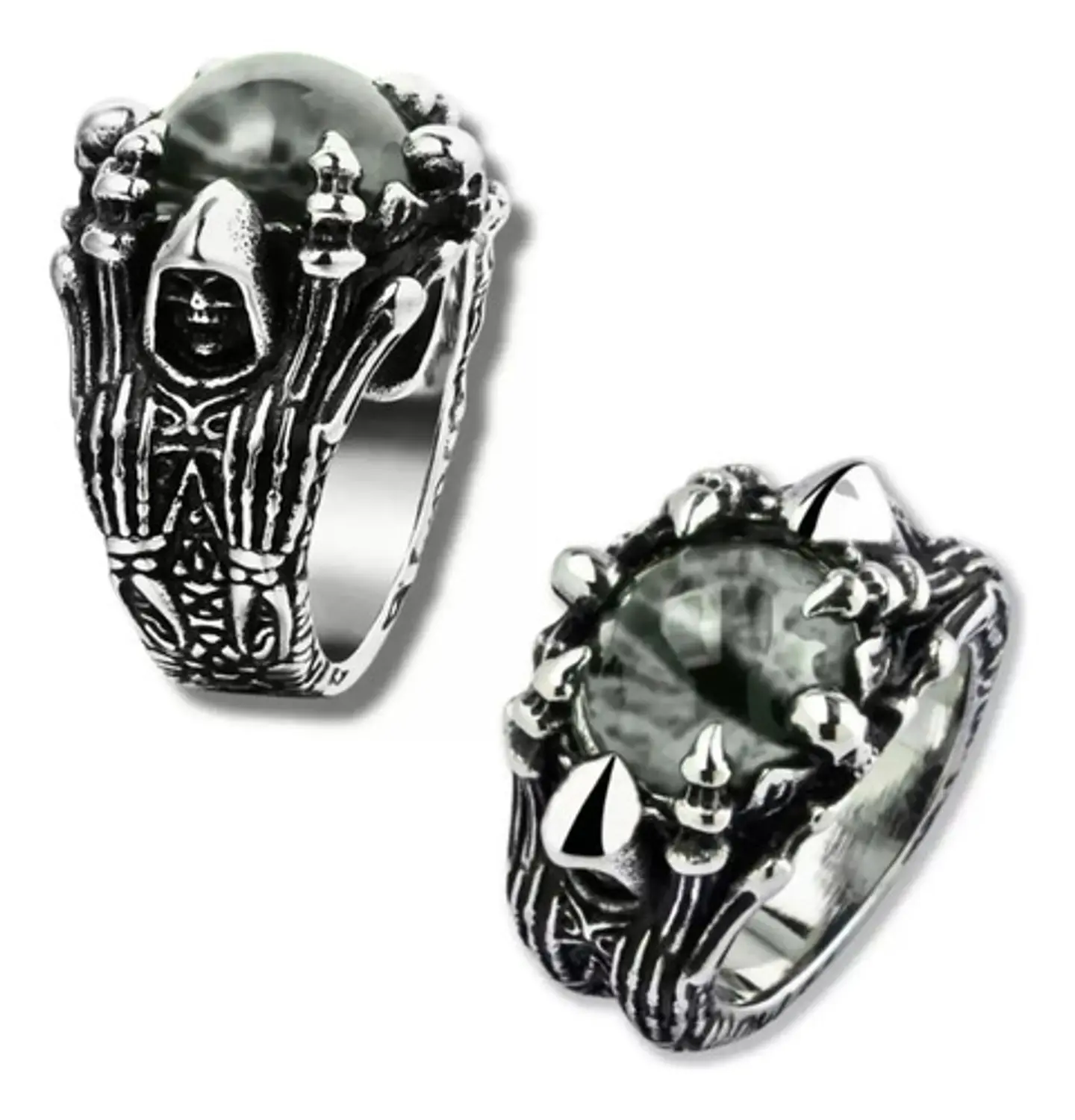 Anillo Ojo De Dragón Craneo Calavera Acero Inoxidable Hombre 2