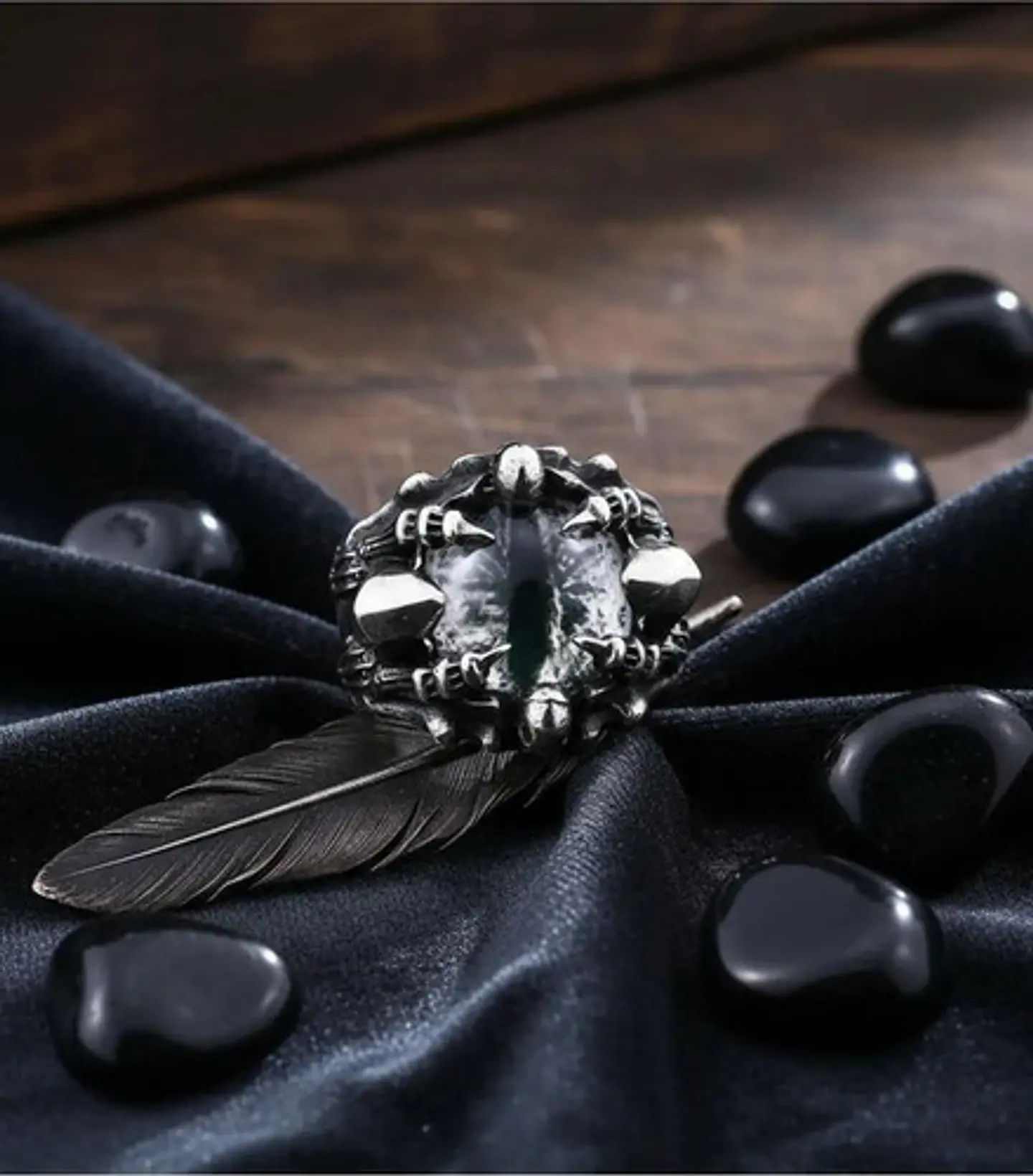 Anillo Ojo De Dragón Craneo Calavera Acero Inoxidable Hombre 7