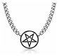 Collar Para Hombre Mujer Choker Gargantilla Dije Pentagrama Negro - Miniatura 1
