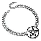 Collar Para Hombre Mujer Choker Gargantilla Dije Pentagrama Negro - Miniatura 2