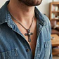 Collar En Acero Para Hombre Y Mujer Dije Cruz Cráneo Gótica - Miniatura 2