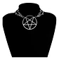 Collar Choker Para Mujer Con Dije Cruz Estrella Pentagrama  - Miniatura 1