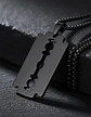 Collar Para Hombre Y Mujer Dije Cuchilla Barbero Color Negro - Miniatura 12