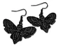 Aretes Pendientes Para Mujer Colgantes Polillas Color Negro  - Miniatura 1
