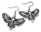 Aretes Pendientes Para Mujer Colgantes Polillas Color Negro  - Miniatura 3