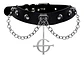 Collar Choker Para Mujer Dije Cruz Invertida Ghost Bc Rock  Plateado - Miniatura 1