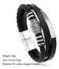 Pulsera Para Hombre De Cuero Capas Runas Vegvisir Vikingo - Miniatura 2