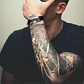 Pulsera Para Hombre De Cuero Capas Runas Vegvisir Vikingo - Miniatura 3