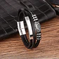 Pulsera Para Hombre De Cuero Capas Runas Vegvisir Vikingo - Miniatura 8