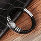 Pulsera Para Hombre De Cuero Capas Runas Vegvisir Vikingo - Miniatura 9