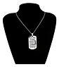 Collar Para Hombre Con Dije Placa Padre A Hijo Color Plata - Miniatura 2