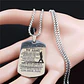 Collar Para Hombre Con Dije Placa Padre A Hijo Color Plata - Miniatura 3