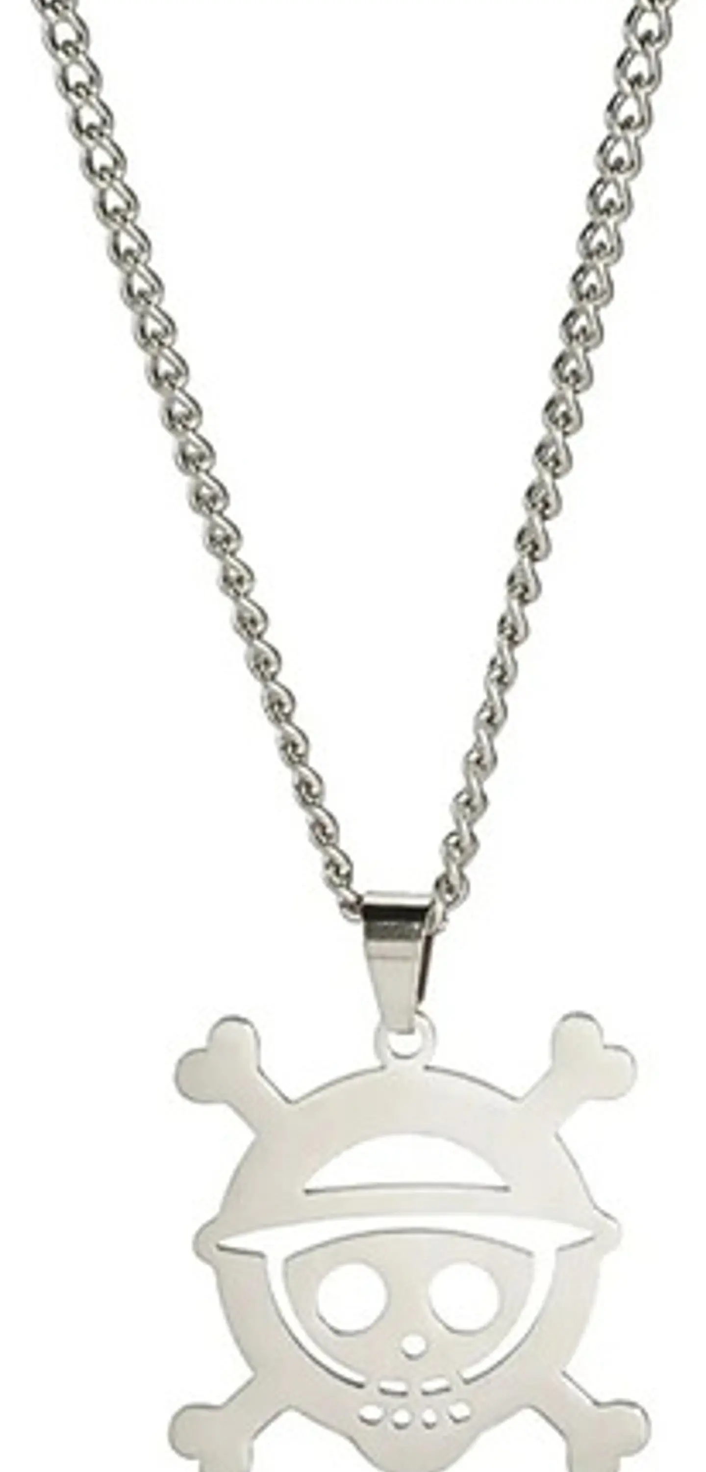 Collar Para Hombre Mujer Con Dije Cráneo One Piece Color Oro 8