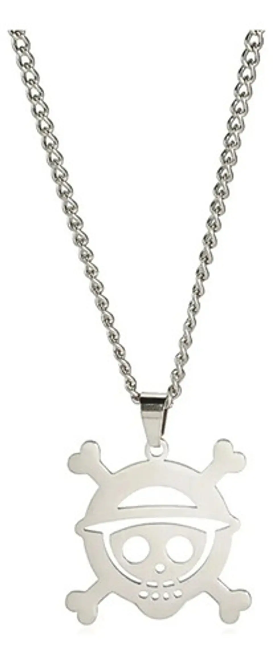 Collar Para Hombre Mujer Con Dije Cráneo One Piece Color Oro 8