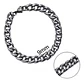 Pulsera Esclava Industrial Para Hombre Tipo Cubana De Acero - Miniatura 2
