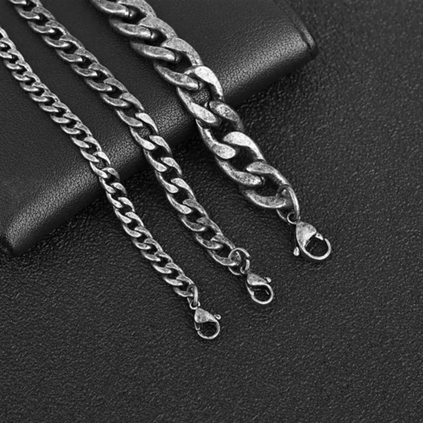 Pulsera Esclava Industrial Para Hombre Tipo Cubana De Acero 7