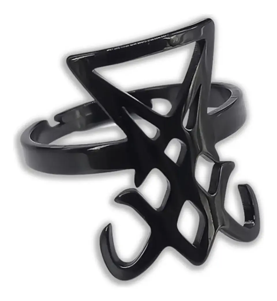 Anillo Para Hombre Y Mujer Con Signo Sigil Gotico Amuleto 1