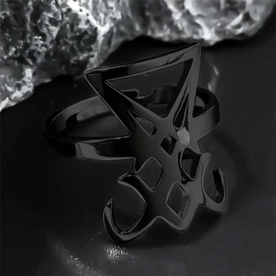 Anillo Para Hombre Y Mujer Con Signo Sigil Gotico Amuleto 3