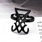 Anillo Para Hombre Y Mujer Con Signo Sigil Gotico Amuleto - Miniatura 5