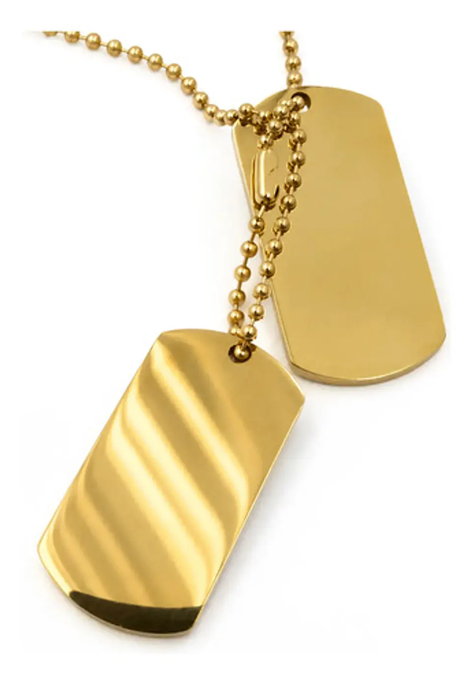 Collar De Acero Para Hombre Dijes Placas Militares Plata 1