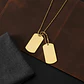 Collar De Acero Para Hombre Dijes Placas Militares Plata - Miniatura 5