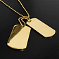 Collar De Acero Para Hombre Dijes Placas Militares Plata - Miniatura 8