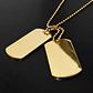 Collar De Acero Para Hombre Dijes Placas Militares Plata - Miniatura 9