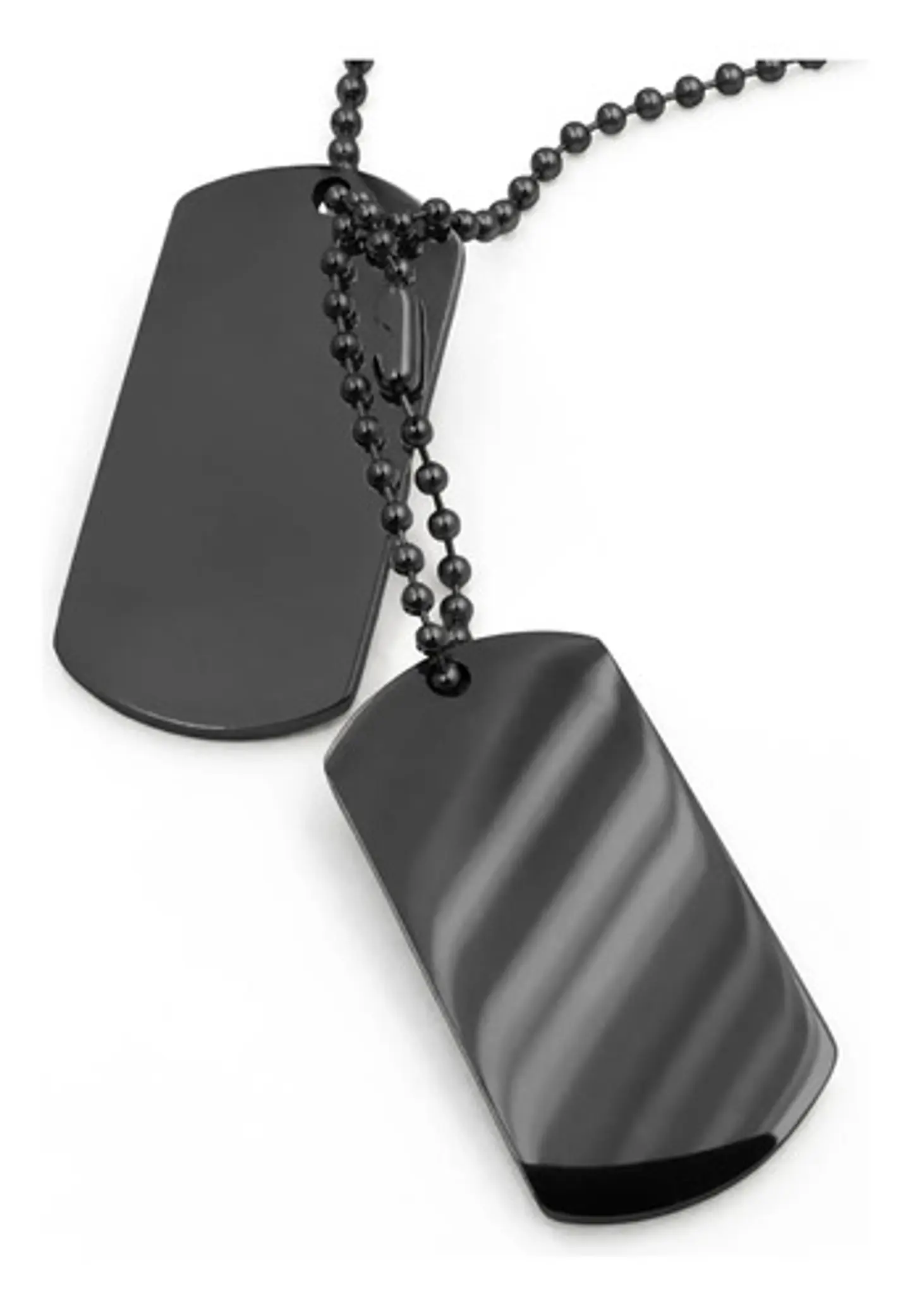 Collar De Acero Para Hombre Dijes Placas Militares Plata 11