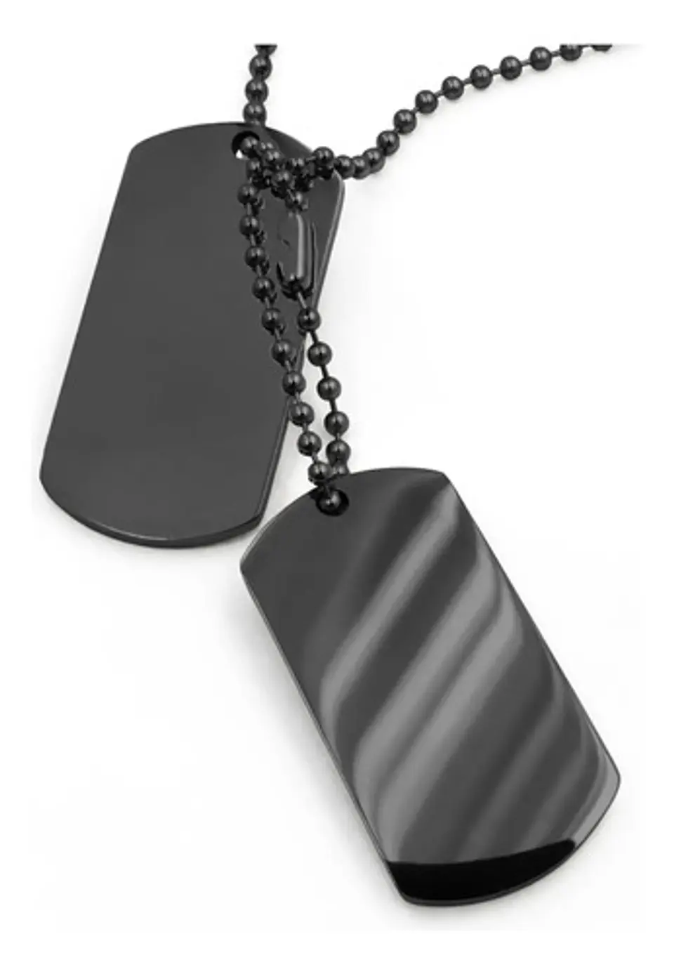Collar De Acero Para Hombre Dijes Placas Militares Plata 11