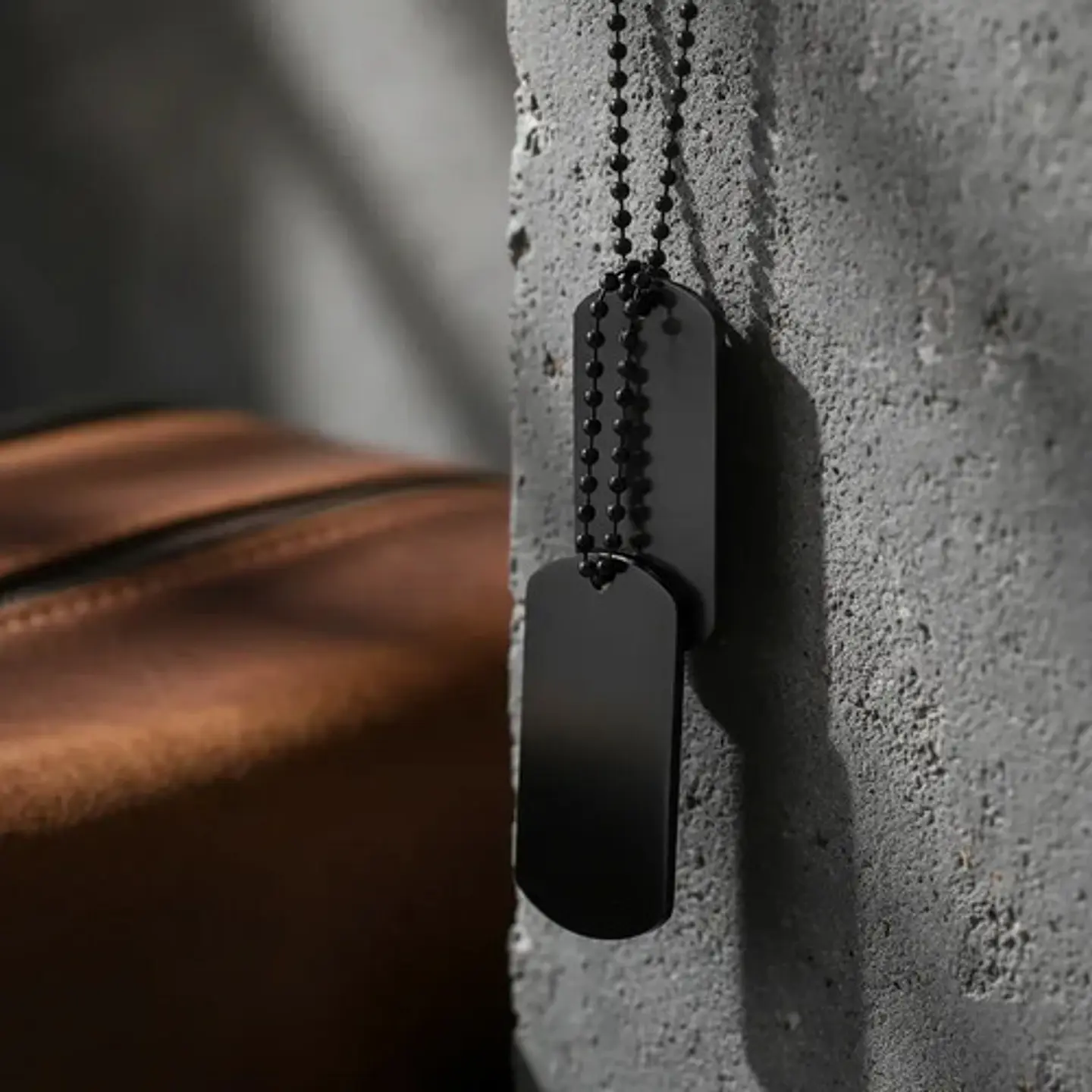 Collar De Acero Para Hombre Dijes Placas Militares Plata 13